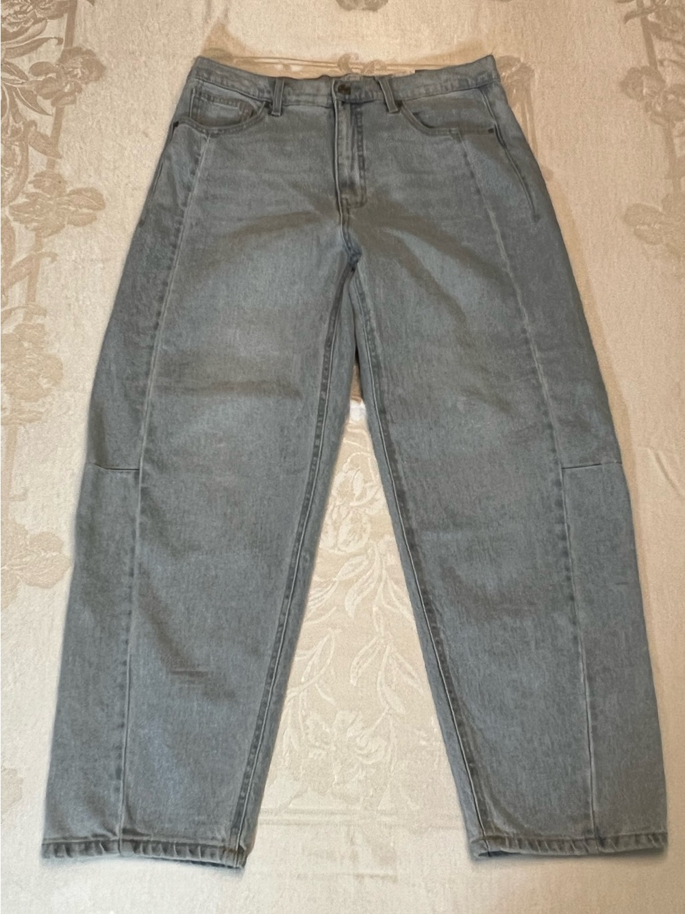 Barrel Size 12 Light Wash High-Rise Denim Jeans NWT